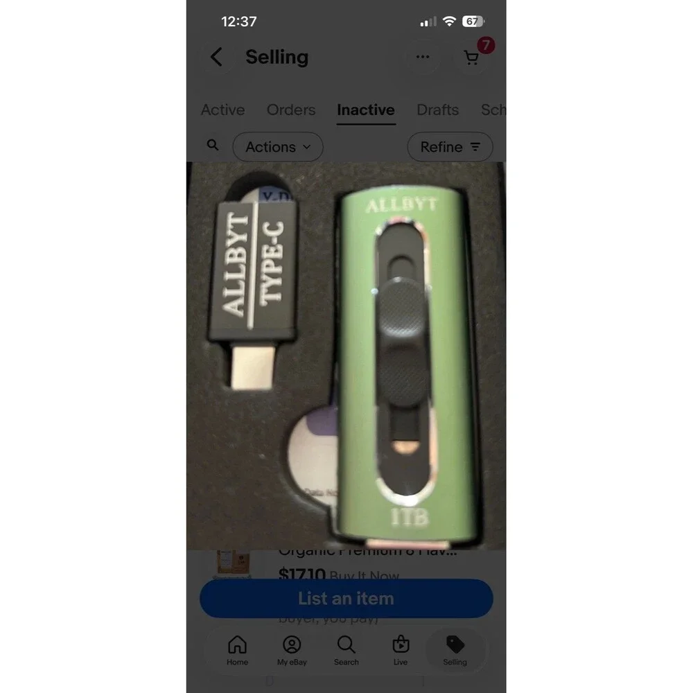 1TB iPhone Flash Drive USB 3.0 Memory Stick iPad Android Computer Green